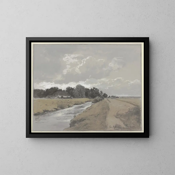 Aan het kanaal Gerner - Philipp Röth — ingelijst kunstwerk aan de muur