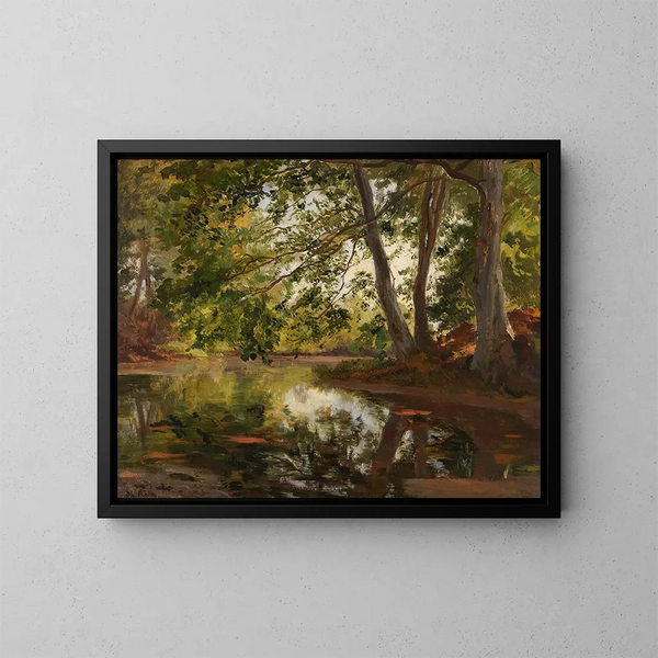 Zwembad bij Bernried - Philipp Röth — ingelijst kunstwerk aan de muur