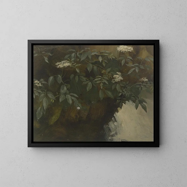 Sureau en bloemen - Philipp Rumpf — ingelijst kunstwerk aan de muur