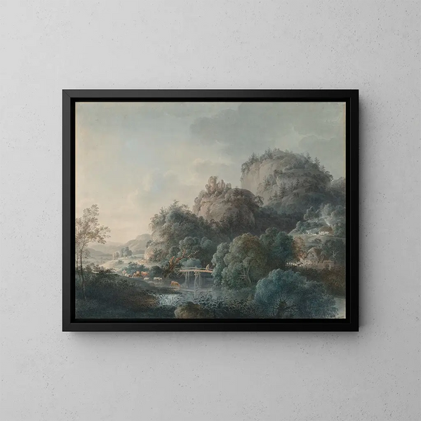 De ruïnes van het klooster van Oybin in de bergen van Zittau - Philipp Veit — ingelijst kunstwerk aan de muur