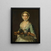 A young woman carrying a tea tray, perhaps Hannah the artist's maid - Philippe Mercier — framed artwork on a wall