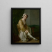 A young woman putting on her stocking - Philippe Mercier — framed artwork on a wall