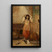 Young girl in a courtyard in Algiers - Philippe Pavy — framed artwork on a wall