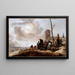 Een kustscène - Philips Wouwerman — ingelijst kunstwerk aan de muur
