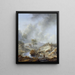 Een beekje in een heuvelachtig landschap - Philips Wouwerman — ingelijst kunstwerk aan de muur