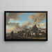 Militair kamp schilderij - Philips Wouwerman — ingelijst kunstwerk aan de muur