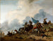 Oorlogsgevechtsscène - Philips Wouwerman — weergave van het kunstwerk