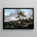 Halt van een jachtpartij - Philips Wouwerman — ingelijst kunstwerk aan de muur