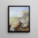 Landen van een boot - Philips Wouwerman — ingelijst kunstwerk aan de muur