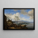 van vrolijke en luidruchtige boeren in een herberg - Philips Wouwerman — ingelijst kunstwerk aan de muur