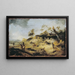 Zandbank met reizigers - Philips Wouwerman — ingelijst kunstwerk aan de muur
