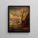 De rustplaats - Philips Wouwerman — ingelijst kunstwerk aan de muur