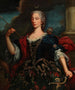 Portret van een dame in Diane - Piemontees school — weergave van het kunstwerk