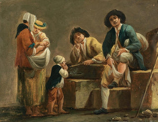 PierreAntoine Demachy - Genre Scene With Peasants.webp