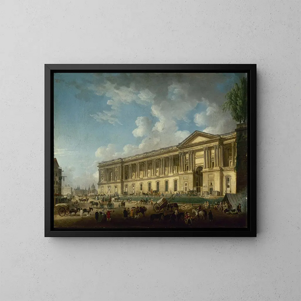 De colonnade van het Louvre nieuw vrijgemaakt - Pierre-Antoine Demachy — ingelijst kunstwerk aan de muur