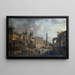 Spectacle voor de markt op een denkbeeldig kruispunt in Parijs - Pierre-Antoine Demachy — ingelijst kunstwerk aan de muur