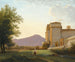 Vue van de abdij van Grottaferrata - Pierre-Athanase Chauvin — weergave van het kunstwerk