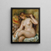 Zittende naakt met los blond haar - Pierre-Auguste Renoir — ingelijst kunstwerk aan de muur