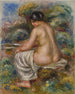 Badende met wasgoed - Pierre-Auguste Renoir — weergave van het kunstwerk