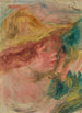 Buste au chapeau - Pierre-Auguste Renoir — weergave van het kunstwerk