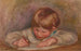 Claude Renoir schrijvend - Pierre-Auguste Renoir — weergave van het kunstwerk