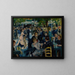 Dansen bij de Moulin de la Galette - Pierre-Auguste Renoir — ingelijst kunstwerk aan de muur