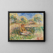 Vrouw zittend in een landschap - Pierre-Auguste Renoir — ingelijst kunstwerk aan de muur