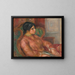 Vrouw op groene stoel - Pierre-Auguste Renoir — ingelijst kunstwerk aan de muur