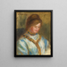 Vrouw met blauwe bustier - Pierre-Auguste Renoir — ingelijst kunstwerk aan de muur