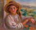Jonge vrouw op balkon, Cagnes - Pierre-Auguste Renoir — weergave van het kunstwerk