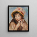 Meisje met roze hoedje Jeune fille au chapeau rose - Pierre-Auguste Renoir — ingelijst kunstwerk aan de muur