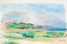 Golfe, zee, groene kliffen - Pierre-Auguste Renoir — weergave van het kunstwerk