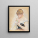 Jonge vrouw met een bloem Portret van Jeanne Samary - Pierre-Auguste Renoir — ingelijst kunstwerk aan de muur