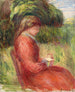 Jonge vrouw zittend - Pierre-Auguste Renoir — weergave van het kunstwerk