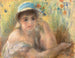 Jonge vrouw met parel - Pierre-Auguste Renoir — weergave van het kunstwerk