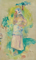 Jeune paysanne mangeant une pomme Gabrielle Dufour - Pierre-Auguste Renoir — weergave van het kunstwerk