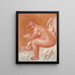 La toilette of Vrouw naakt die zich afdroogt - Pierre-Auguste Renoir — ingelijst kunstwerk aan de muur