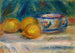 Natuurstudie: drie citroenen en een kopje - Pierre-Auguste Renoir — weergave van het kunstwerk