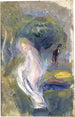 Nu met figuur op de achtergrond - Pierre-Auguste Renoir — weergave van het kunstwerk