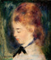 Portret van een vrouw - Pierre-Auguste Renoir — weergave van het kunstwerk