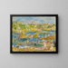 Rochers de Guernesey avec personnages sur la plage de Guernesey - Pierre-Auguste Renoir — framed artwork on a wall