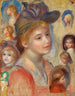Studie van Meisjeshoofden Étude de têtes de jeunes filles - Pierre-Auguste Renoir — weergave van het kunstwerk