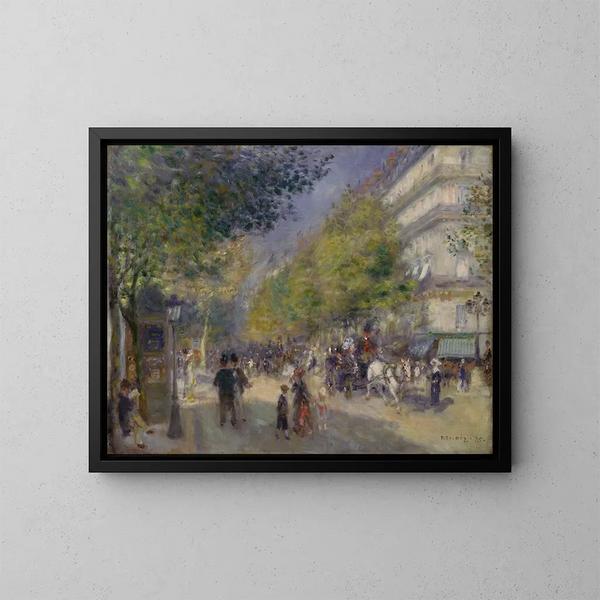Les Grands Boulevards - Pierre-Auguste Renoir — ingelijst kunstwerk aan de muur