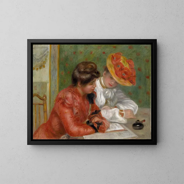 La Lettre - Pierre-Auguste Renoir — ingelijst kunstwerk aan de muur