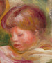 Hoofd van een vrouw - Pierre-Auguste Renoir — weergave van het kunstwerk