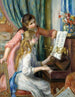 Twee jonge meisjes aan de piano - Pierre-Auguste Renoir — weergave van het kunstwerk