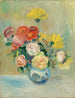 vaas met rozen en dahlia's - Pierre-Auguste Renoir — weergave van het kunstwerk
