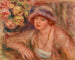 Vrouw leunend - Pierre-Auguste Renoir — weergave van het kunstwerk