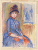 Jonge Vrouw in blauwe jurk - Pierre-Auguste Renoir — weergave van het kunstwerk