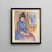 Jonge Vrouw in blauwe jurk - Pierre-Auguste Renoir — ingelijst kunstwerk aan de muur